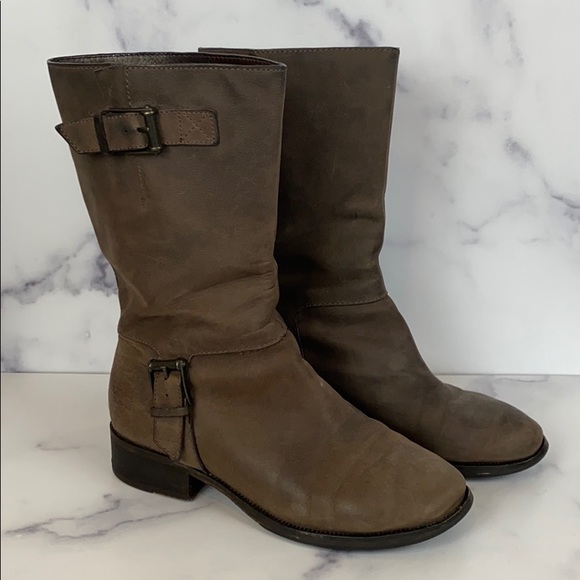 COLE HAAN Nike Air Leora distress moto boots sz 8 - Picture 2 of 9